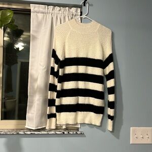 Black and white strip sweater